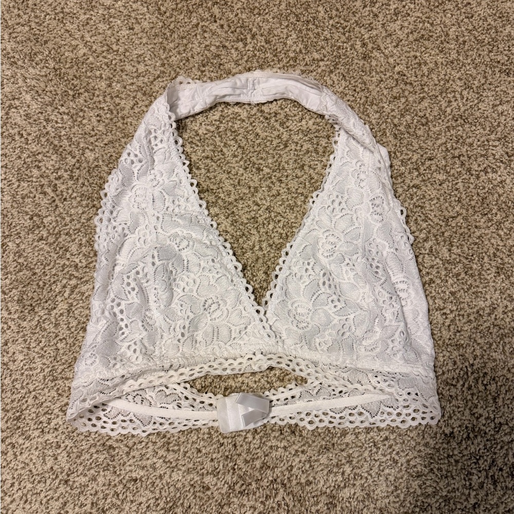 White Lace Halter Top